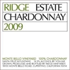 Ridge Estate Chardonnay Santa Cruz Mountains 2009 750ML - 97308193