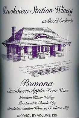 Brookview Station Winery Pomona Semi-Sweet Apple/Pear Wine Hudson Valley 750ML