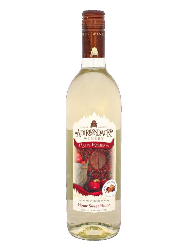 Adirondack Winery Home Sweet Home Apple Pie Infused Sweet White Wine 750ML Bottle