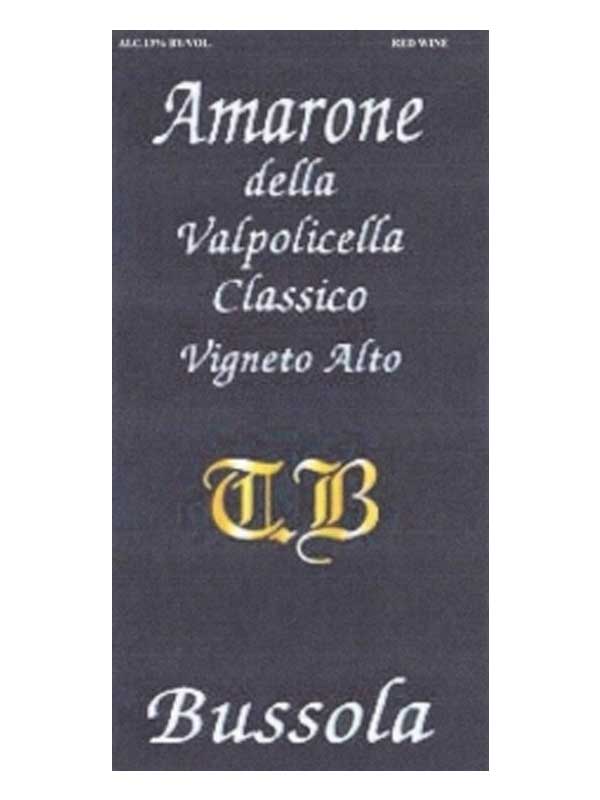 Tommaso Bussola Amarone della Valpolicella Classico Vigneto Alto TB 750ML Label