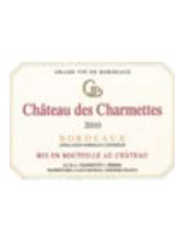 Chateau Des Charmettes Bordeaux 2013 750ML Label