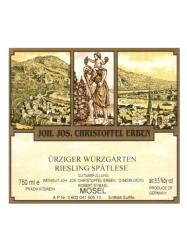 Joh. Jos. Christoffel Urziger Wurzgarten Riesling Spatlese Mosel 750ML Label