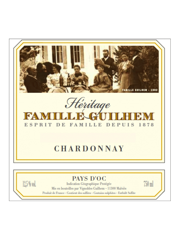 Heritage Famille Guilhem Chardonnay Pays d’Oc 750ML Label