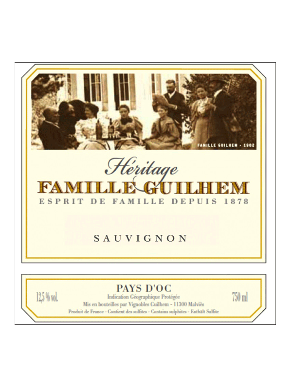 Heritage Famille Guilhem Sauvignon Pays d’Oc 750ML Label