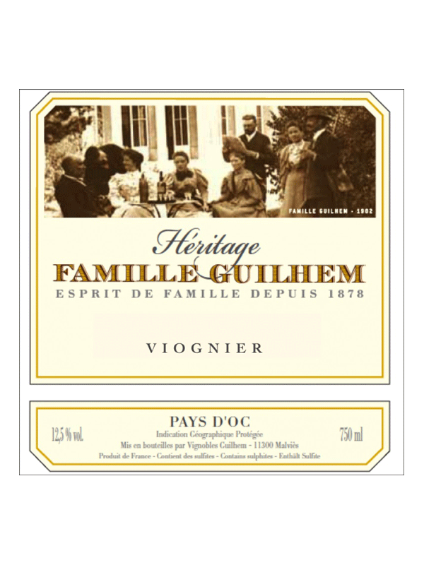Heritage Famille Guilhem Viognier Pays d’Oc 750ML Label