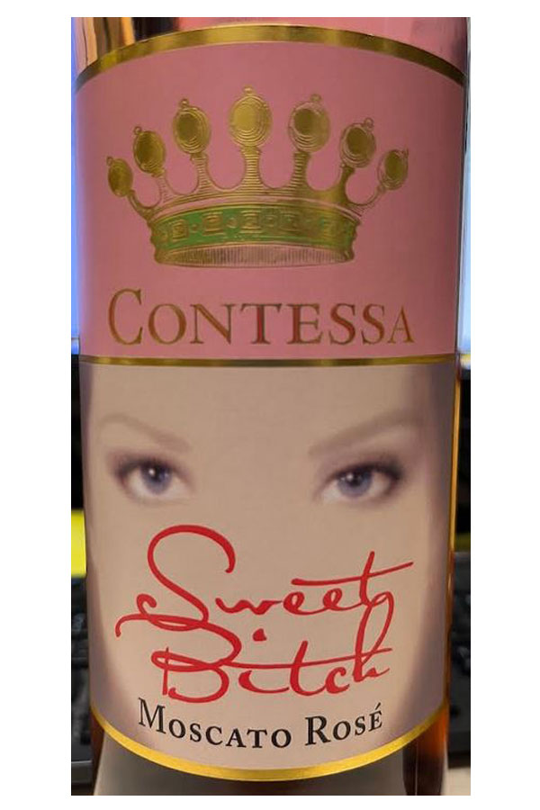 Sweet Bitch Contessa Moscato Rose Aconcagua Valley 750ML Label
